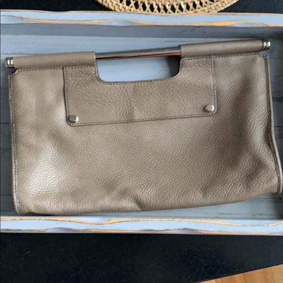 Banana Republic Oversized Leather Clutch - Picture 1 of 7